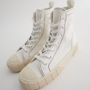 Zara Canvas High Top Sneakers